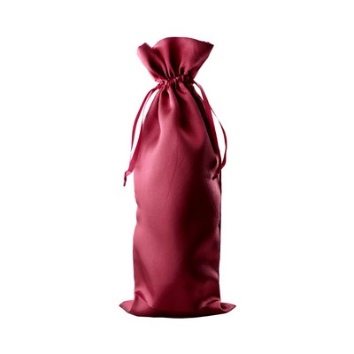 Burgundy Satin Wine Bag