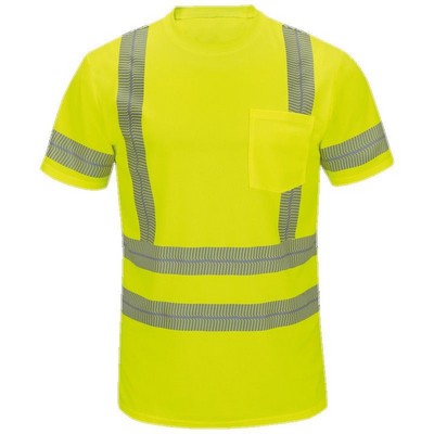 Red Kap™ Short Sleeve Hi-Visibility Performance T-Shirt - Type R, Class 3 - Yellow/Silver