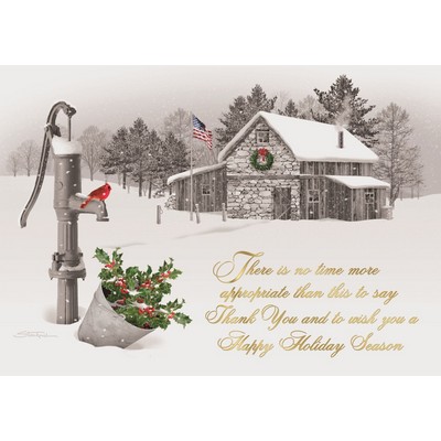 Serene Thanks Holiday Cards