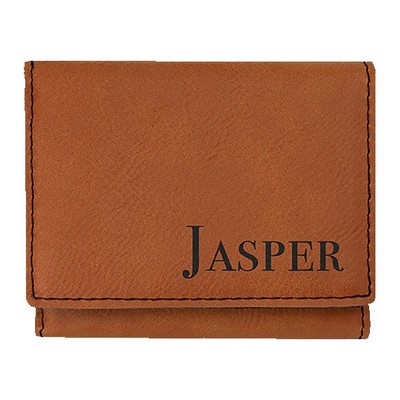 Trifold Wallet, Rawhide Faux Leather