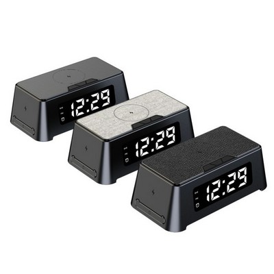 4-in-1 Fast Wireless Charger LED Digital Clock