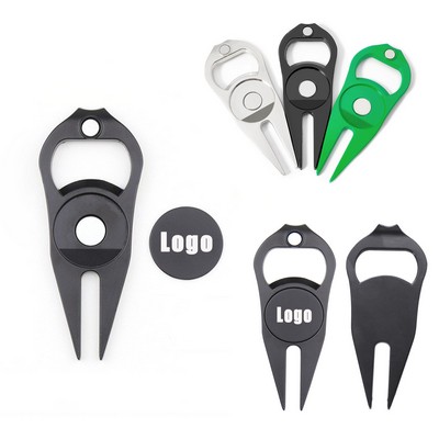 Golf Divot Tool With Ball Maker And Bottle Opener