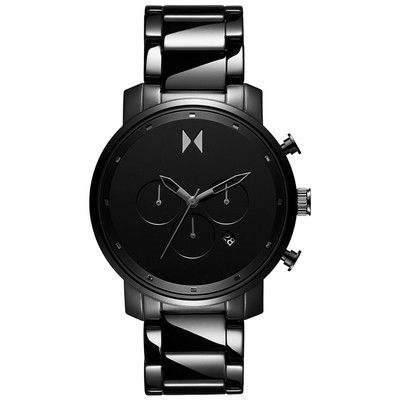 MVMT Chrono Men's Ceramic Gloss Black Watch w/Black Chrono Dial