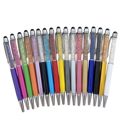 Crystal Ballpoint Pen with Stylus