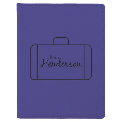 Passport Holder, Purple Faux Leather