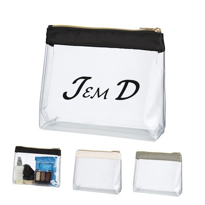 Satin Clear Cosmetic Bag