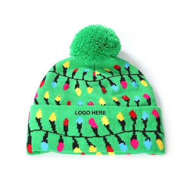 Christmas LED Pom Pom Hat