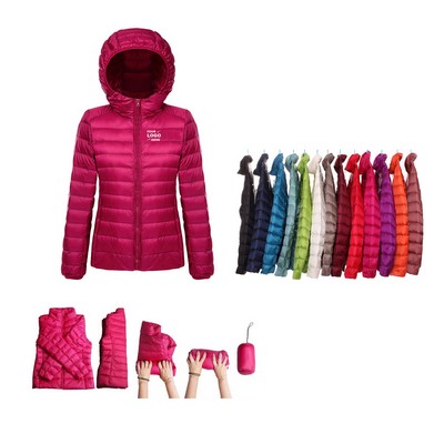 Packable Women Hooded Puffer Jacket