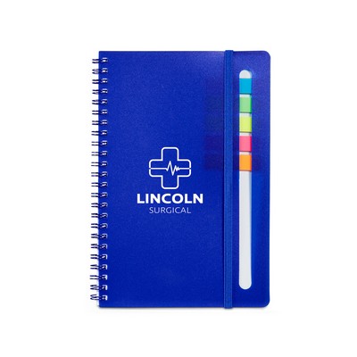 Semester Spiral Notebook with Sticky Flags