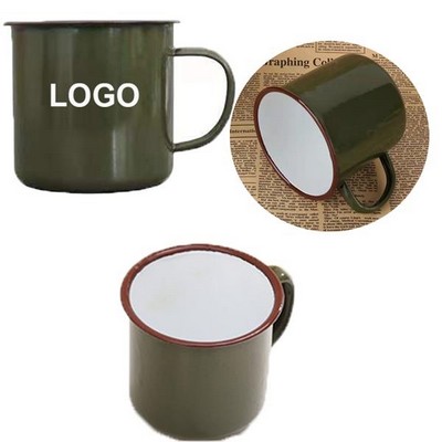 8oz Green Enamel Coffee Mug