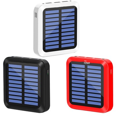 Portable 10000mAh Solar Charger with LED Light