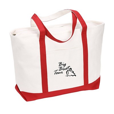 Large Heavyweight Cotton Canvas Boat Tote