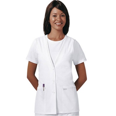 Cherokee® Women's Button-Front Solid Scrub Vest