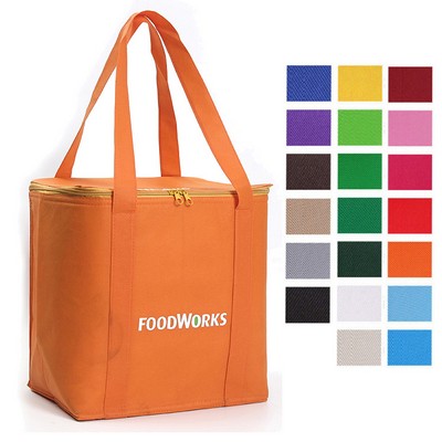 Lightweight Non-Woven Lunch Cooler Tote Bag w/Handle