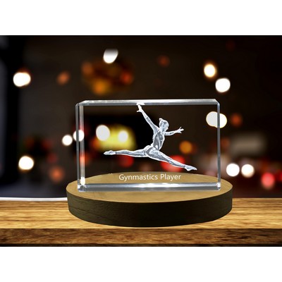 Gynmastics Player 3D Engraved Crystal 3D Engraved Crystal Keepsake/Gift/Decor/Collectible/Souvenir