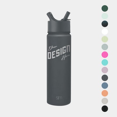 22 oz Simple Modern® Stainless Steel Insulated Water Bottle w/ Straw Lid