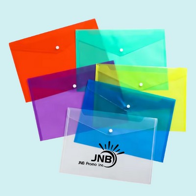 Clear Reusable Plastic Document Folder