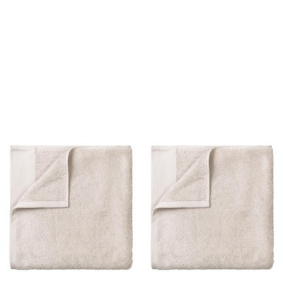 blomus Riva Moonbeam Beige Organic Terry Bath Towel (28'' x 55'') - Set of 2