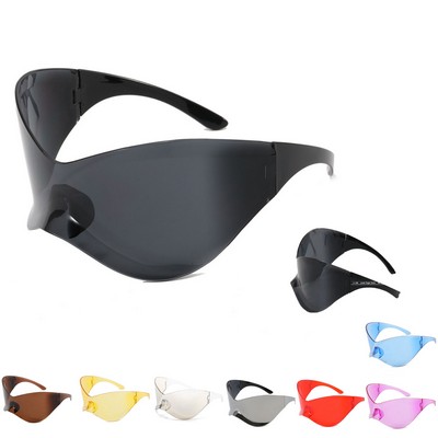 Oversized Shield Futuristic Sunglasses