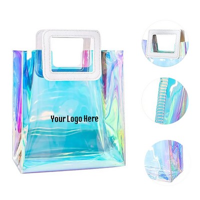 Holographic Rainbow Pvc Tote