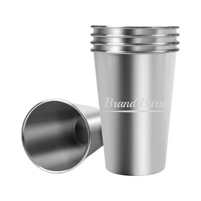 16 Ounce Stainless Steel Pint Cups