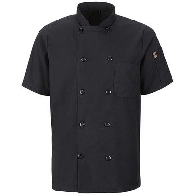 Red Kap Men's Mimix SS 10-Button Chef Coat w/OilBlock