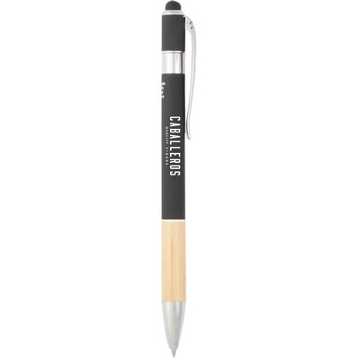 Bamboo and Recycled Aluminum Soft Touch Ballpoint Stylus