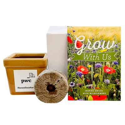 Grow With Us Flower Seed Kit in Ceramic Pot