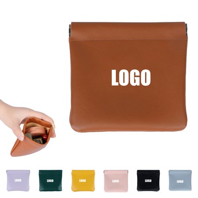 Portable PU Leather Storage Bag