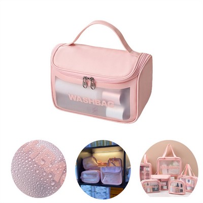 Waterproof Transparent Flip-top Cosmetic Bag