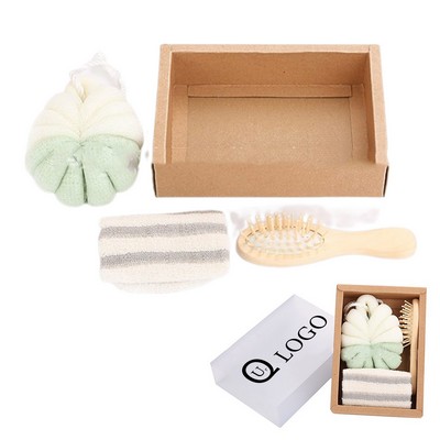 Bath Sponge Brush Set