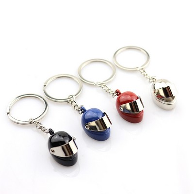 Zinc Alloy Motorcycle Helmet Keychain Charm