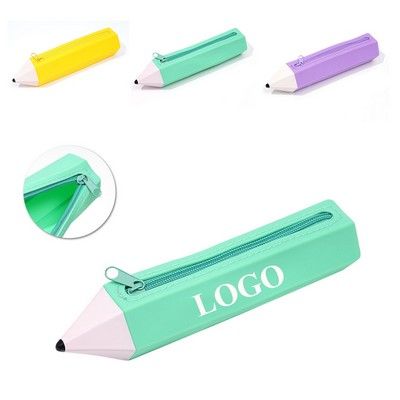 Pencil Shaped Silicone Pencil Pouch