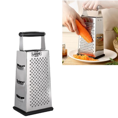 Stainless Steel Box Grater with Ergonomic Handle