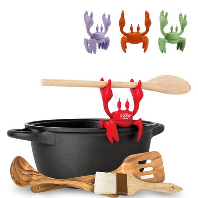 Cute Crab Kitchen Utensil Holder Silicone Spoon Rest