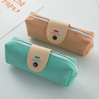 PU Pencil Case with Button