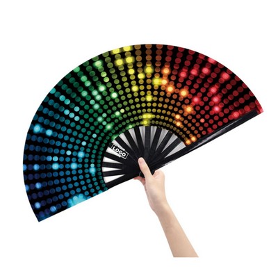 Large Folding Rave Hand Fan