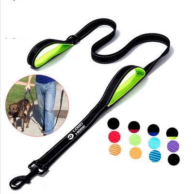 Dog Leash With 2 Comfortable Padded Handles