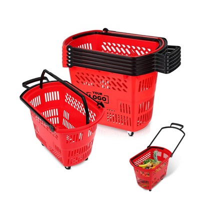 Rolling Shopping Basket Cart