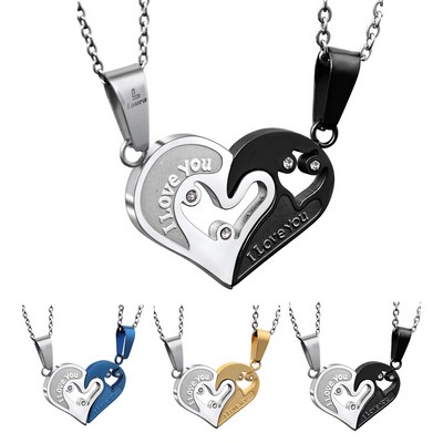 Love puzzle necklace