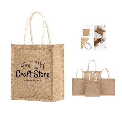 Eco-Friendly Natural Jute Padded Tote Bag