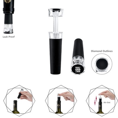 Premium Diamond Vacuum Pump Cork Wine Bottle Stopper