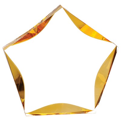 7" Clear/Gold Luminary Star Acrylic