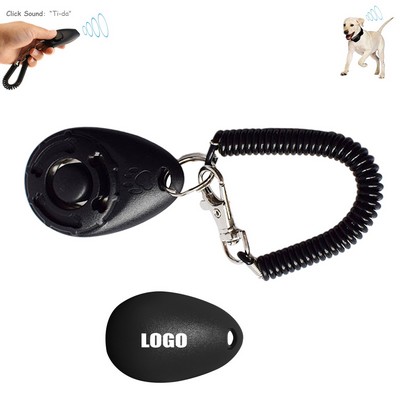 Durable Metal Pet Sound Clicker With Elastic Band