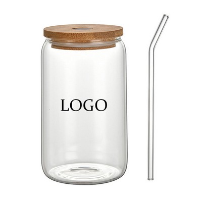 12Oz Glass Cup Mason Jar