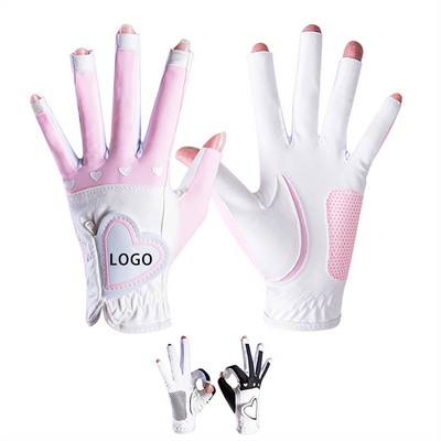 Anti-Slip Exposed Fingers Golf Glove