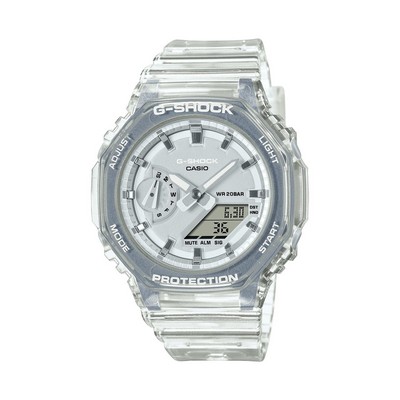 G-Shock Ladies' G-Shock White Ana-Digi Resin Watch Silver Dial