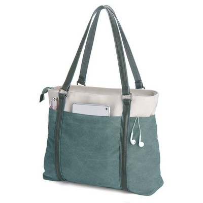 Work Bag with Laptop Compartment Zipper Pockets Teacher Totes Purse