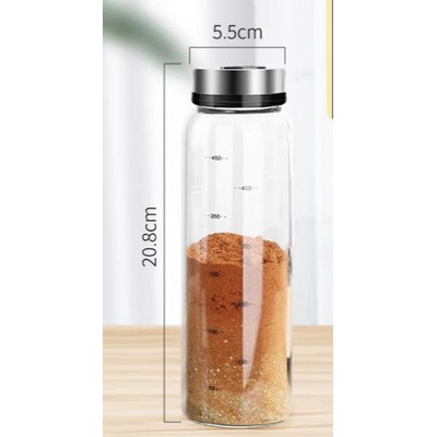 500ML Stainless Steel Seasoning Bottle With Measurements