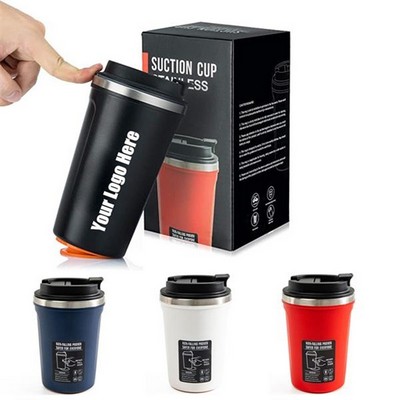 17oz Spill-Proof Coffee Tumbler with Suction Base